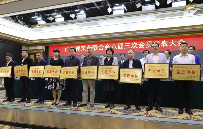 公司副总经理周兴耀代表公司上台领取牌匾。李立云 摄.jpg