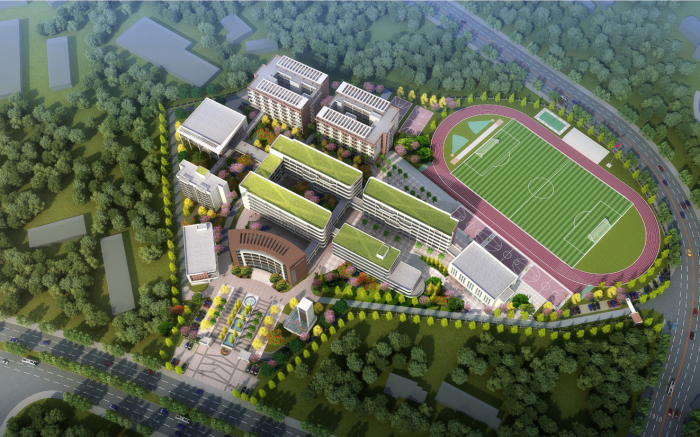 2庆阳市第十中学改扩j9游戏程一期项目鸟瞰图。张方园 摄700.png