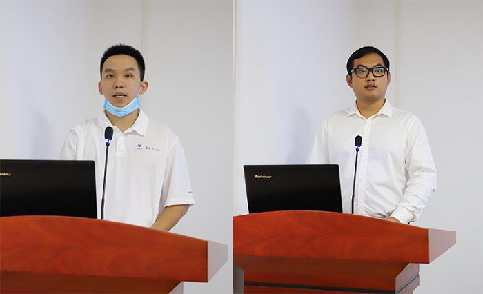 老员工代表讲话。李立云 摄4.JPG